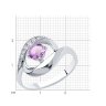 Кольцо из серебра с аметистом и фианитами (Арт.94-310-00695-3)