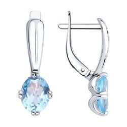 Серьги из серебра с топазами (Арт.94-320-00635-1)