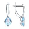 Серьги из серебра с топазами (Арт.94-320-00635-1)
