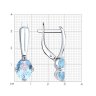 Серьги из серебра с топазами (Арт.94-320-00635-1)