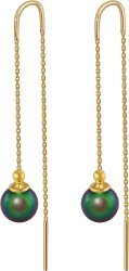 Серьги из серебра с жемчугом (Арт.aas-11-8-25-g)