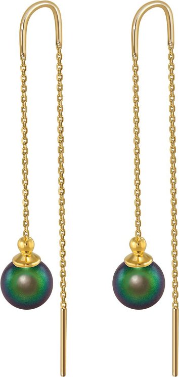 Серьги из серебра с жемчугом (Арт.aas-11-8-25-g)