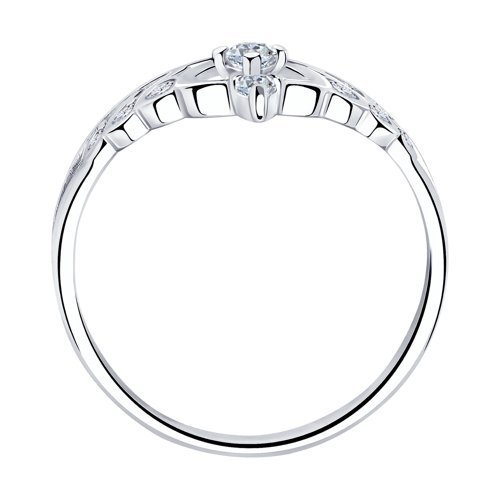 Кольцо - корона из серебра с фианитами (Арт.94011483)