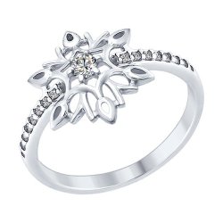 Кольцо из серебра с фианитами (Арт.94012367)