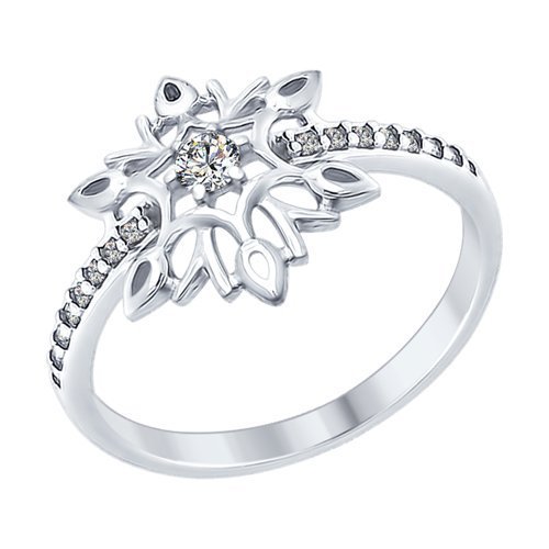 Кольцо из серебра с фианитами (Арт.94012367)
