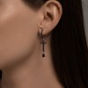 Серьги из серебра с фианитами «Черный Крест Алой Капли» SOKOLOV (арт.94026720)