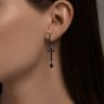 Серьги из серебра с фианитами (Арт.94026720)