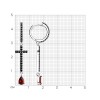 Серьги из серебра с фианитами «Черный Крест Алой Капли» SOKOLOV (арт.94026720)