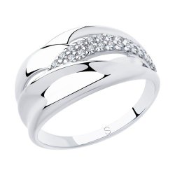 Кольцо из серебра с фианитами (Арт.94012921)