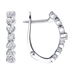 Серьги из белого золота с бриллиантами (Арт.52-220-01905-1)