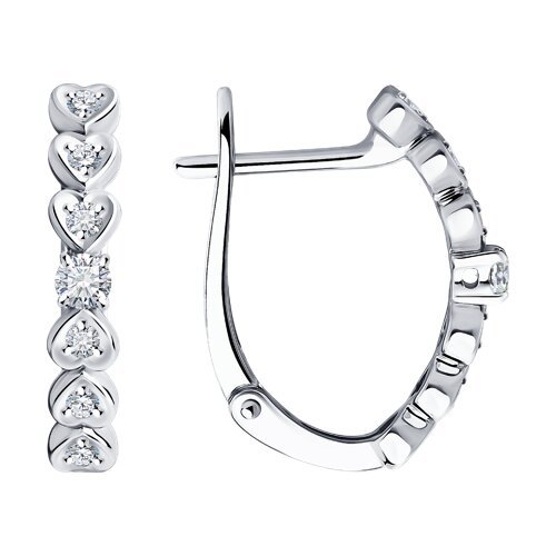 Серьги из белого золота с бриллиантами (Арт.52-220-01905-1)