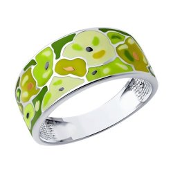 Кольцо из серебра с эмалью (Арт.94013868)