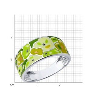 Кольцо из серебра с эмалью «Весенний сад» SOKOLOV (арт.94013868)