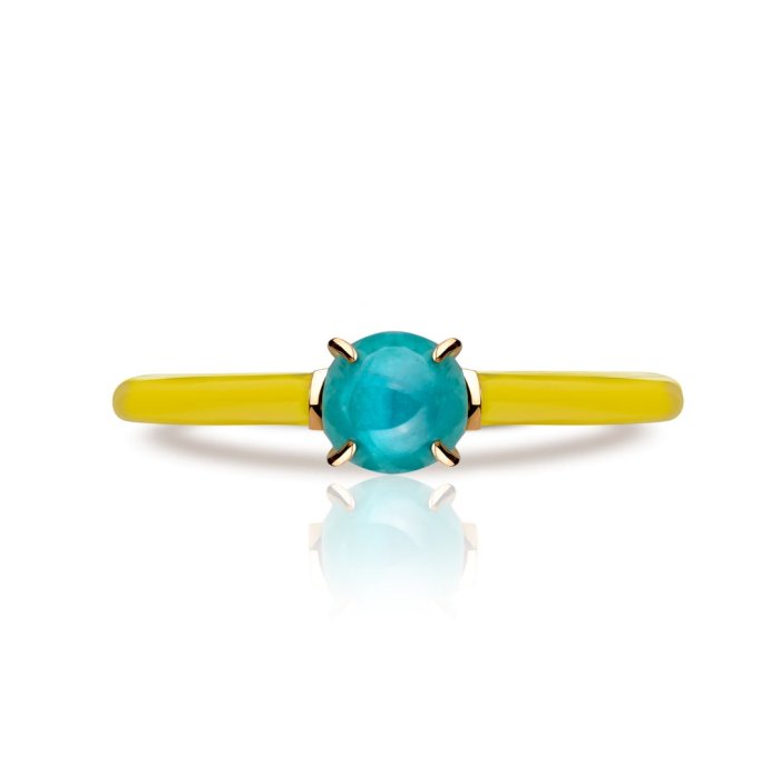 Кольцо из золота с бирюзой Русские Самоцветы (Арт.88837)