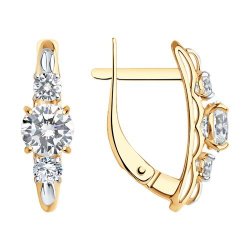 Серьги из золота с фианитами (Арт.0200086)