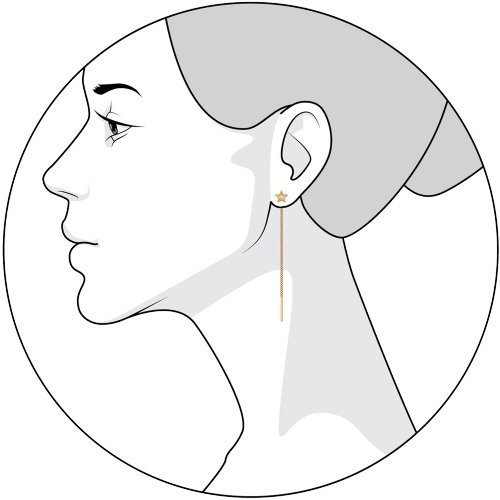 Серьги-цепочки из золота (Арт.020599)