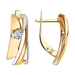 Серьги из золота с фианитами (Арт.028916)