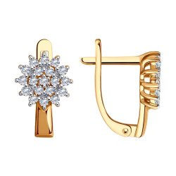 Серьги из золота с фианитами (Арт.029815)