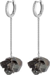 Серьги из серебра с кристаллом swarovski Русские Самоцветы (Арт.swks-b-7-14-107-s)