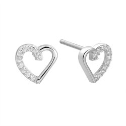 Серьги из серебра с фианитом (Арт.cz-e04400-x-w-x-x-w)