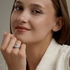Кольцо серебряное с топазом и фианитами «Ледяная акварель» Соколов (арт.92014850)