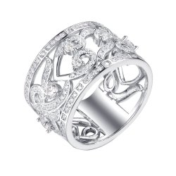 Кольцо из серебра с фианитом (Арт.cz-r02932-x-w-x-x-w)