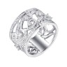 Кольцо серебряное с фианитом Lace "Ажурная свежесть" Fresh Jewelry (арт.CZ-R02932-X-W-X-X-W)