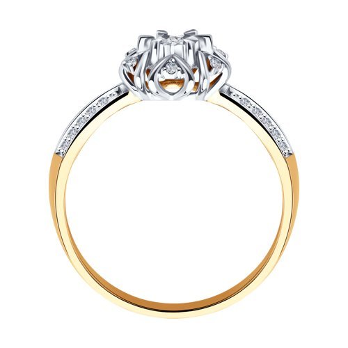 Кольцо из комбинированного золота с бриллиантами (Арт.1011997)