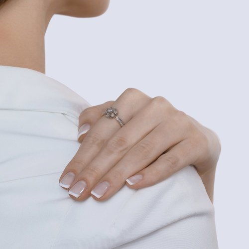 Кольцо из комбинированного золота с бриллиантами (Арт.1011997)