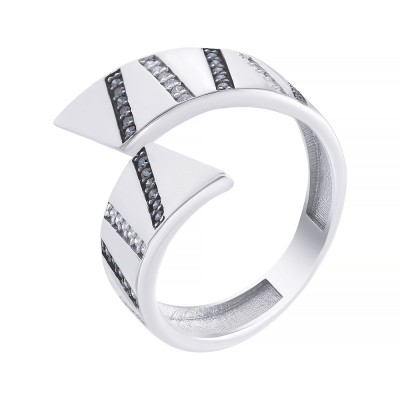 Кольцо с бриллиантами «Городской Вихрь» из белого золота MYRINGS (арт.4838)