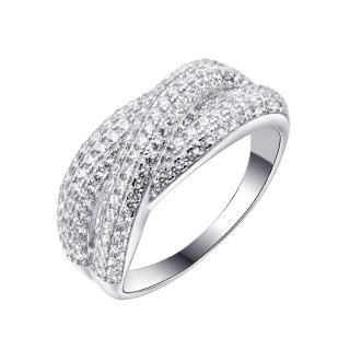 Кольцо с фианитами Spark Line «Сверкающий Ветер» Fresh Jewelry (арт.MP-R00337-X-W-X-X-W)