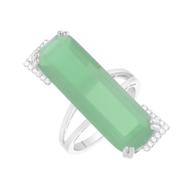 Кольцо из серебра с кварцем и куб. цирконием (Арт.pd-r00293-x-w-mlb-x-w)