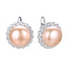 Серьги серебряные с жемчугом и фианитами «Nautilus Shine» Fresh Jewelry (арт.PI-E02300-X-W-PNP-X-W)