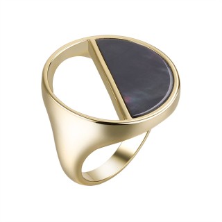 Кольцо с жемчугом Gravity Fresh Jewelry «Лимонный орбит» (арт.PI-R03234-X-L-PNB-X-X)