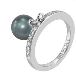 Кольцо из серебра с жемчугом и кристаллом swarovski (Арт.zar-14-8-24-s)