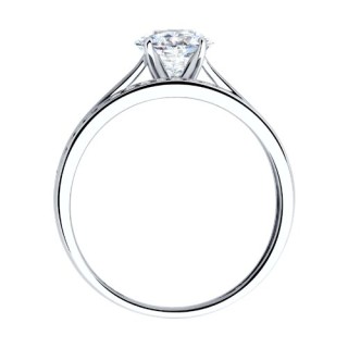 Кольцо из серебра с фианитом «Сияние линии» Соколов (арт.94-110-02138-1)