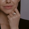 Кольцо из серебра с фианитом «Сияние линии» Соколов (арт.94-110-02138-1)