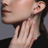 Серьги из белого золота с бриллиантами (Арт.1021677-3)