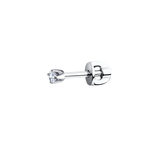 Серьги одиночные из серебра с фианитом (Арт.94170002)