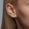Серьги одиночные из серебра с фианитом (Арт.94170002)