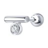 Серьга из серебра с фианитом (Арт.94170198)