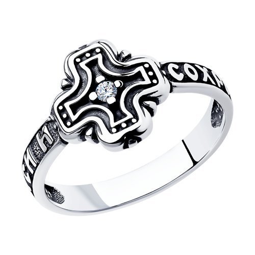 Кольцо из серебра с фианитом (Арт.95-110-00950-1)