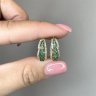 Серьги из золота с бриллиантом и изумрудом (Арт.e50540a1s14yb001_sr_em_yg)