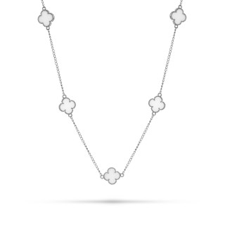 Ожерелье с керамикой «Lucky Clover» серебро 925 Fresh Jewelry (арт.TC-N00748-W-W-X-X-X)