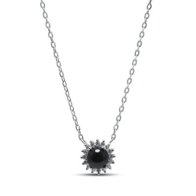 Колье Серебряные крылья (Арт.2512734336b_oniks_kubcirkonii)