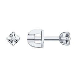 Серьги из белого золота с бриллиантами (Арт.1022074-3)