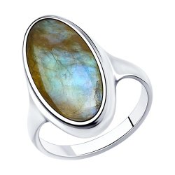 Кольцо из серебра с лабрадоритом (Арт.83010072)