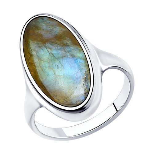 Кольцо из серебра с лабрадоритом (Арт.83010072)