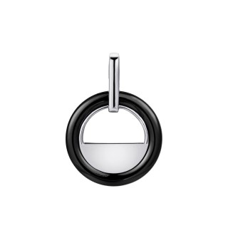 Кулон серебряный с керамикой «Ceramic Circle» Fresh Jewelry (арт.TC-P01563-B-W-X-X-X)