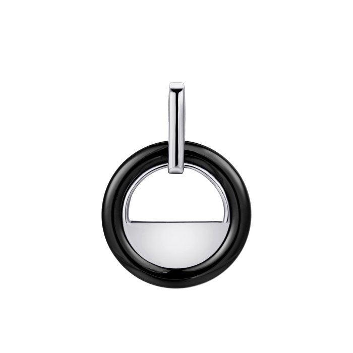 Кулон из серебра с керамикой (Арт.tc-p01563-b-w-x-x-x)